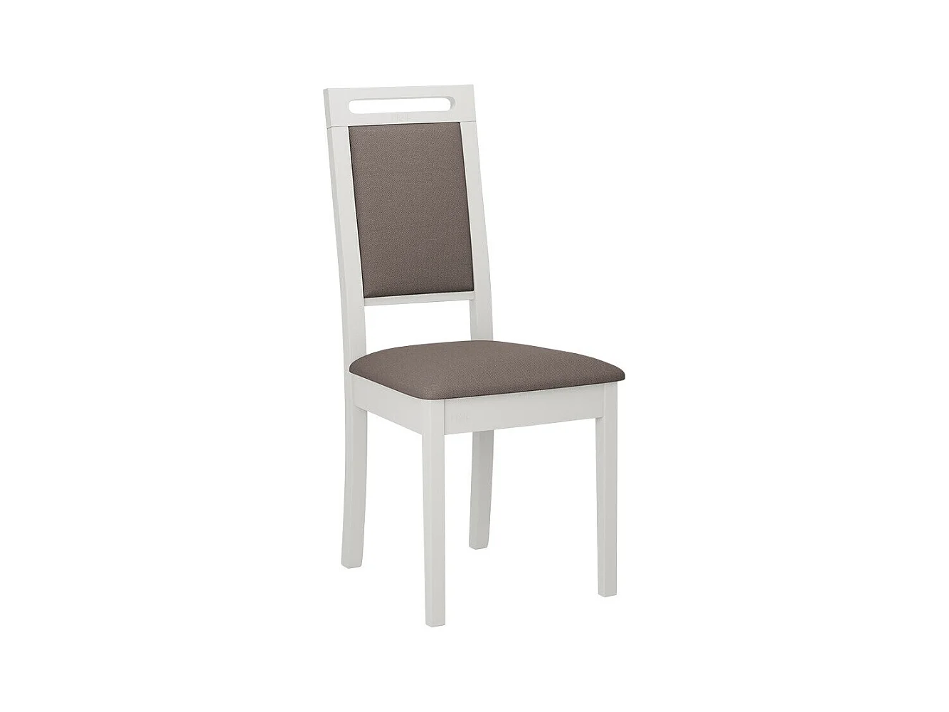 Silla Victorville 337, Marrón|Blanco, 96x47x43cm, Tapiz, De madera, Madera