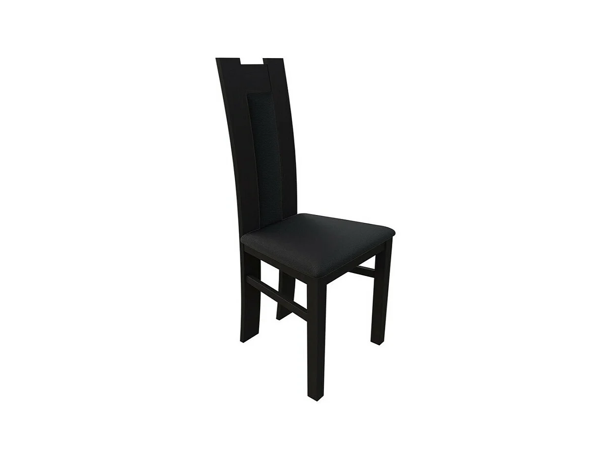 Chaise Sparks 109, 96x46x40cm, Faux cuir, En bois, Bois