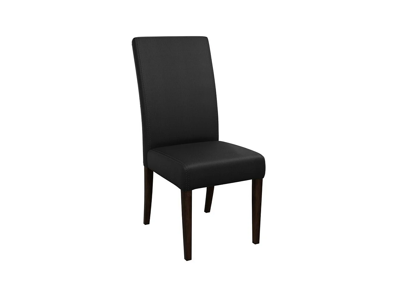 Chaise Sparks 184, Noix|Noir, 105x45x42cm, Faux cuir, En bois, Bois