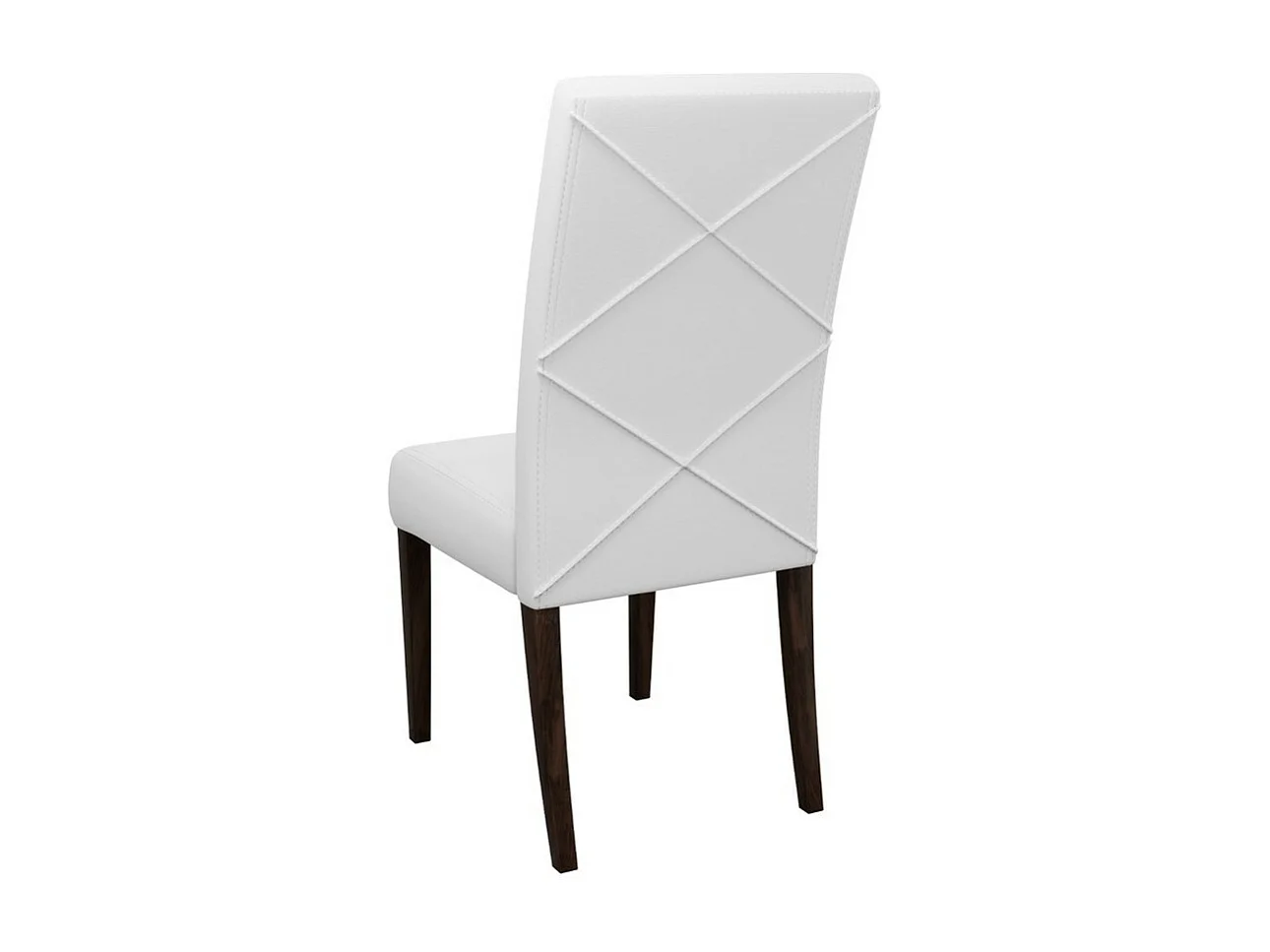 Chaise Sparks 184, Blanc|Noix, 105x45x42cm, Faux cuir, En bois, Bois