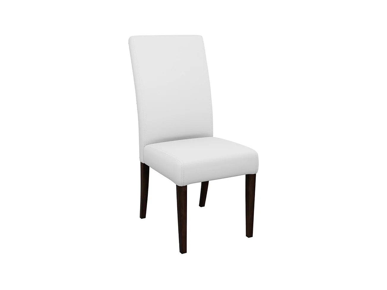 Silla Sparks 184, Blanco|Nuez, 105x45x42cm, Cuero ecológico, De madera, Madera