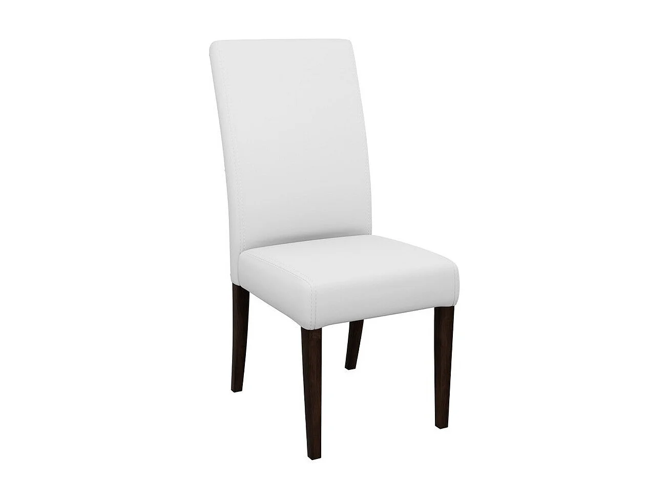 Silla Sparks 184, Blanco|Nuez, 105x45x42cm, Cuero ecológico, De madera, Madera