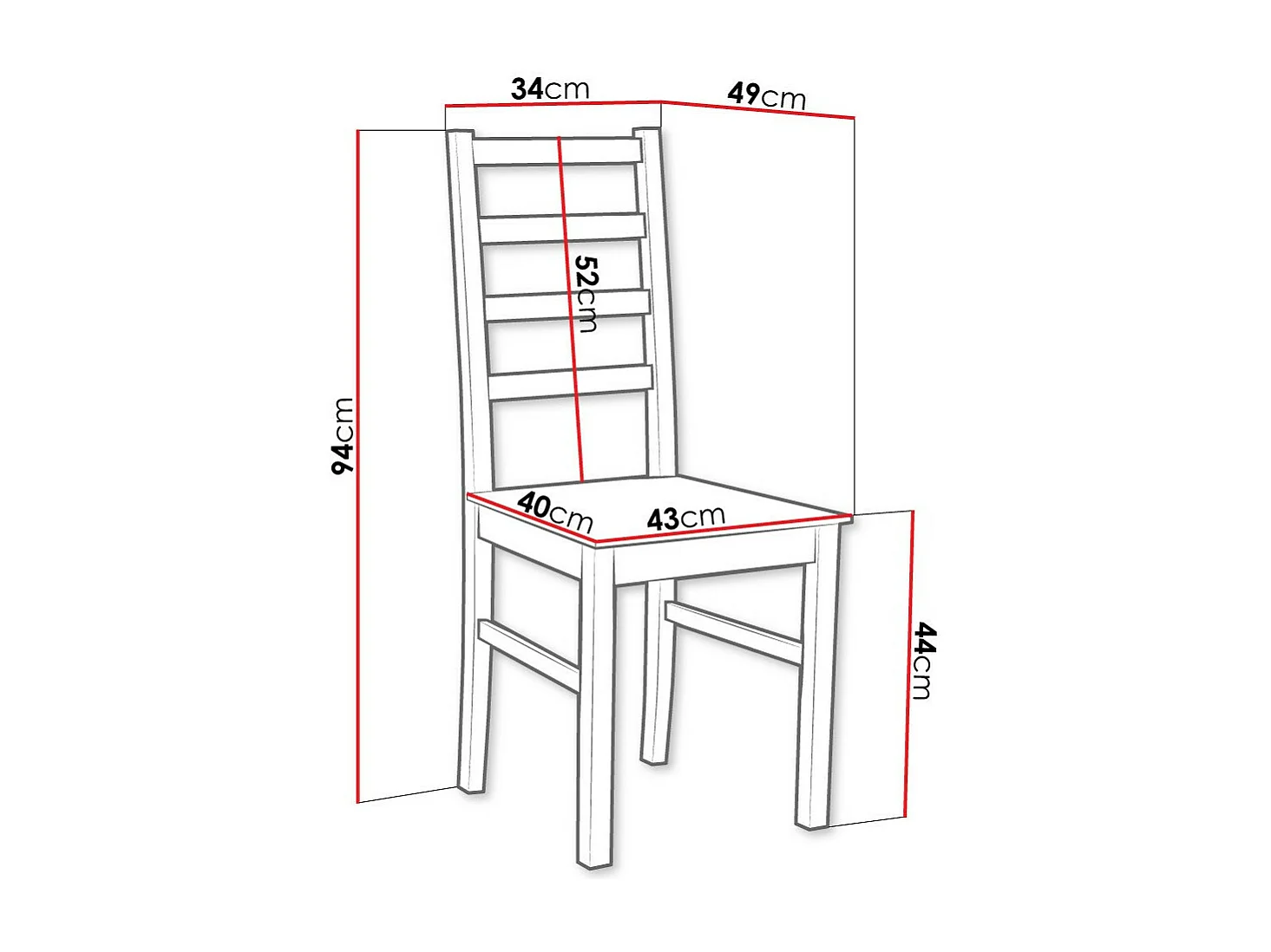 Silla Victorville 136, Nuez, 94x43x40cm, Madera, De madera, Muebles ya montados