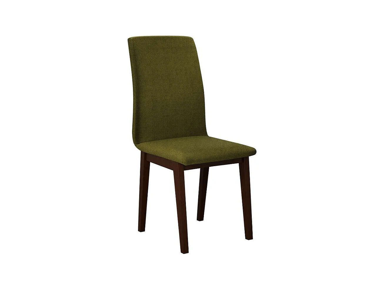 Chaise Victorville 268, Noix|Vert, 90x43x51cm, Tapisserie, En bois, Bois