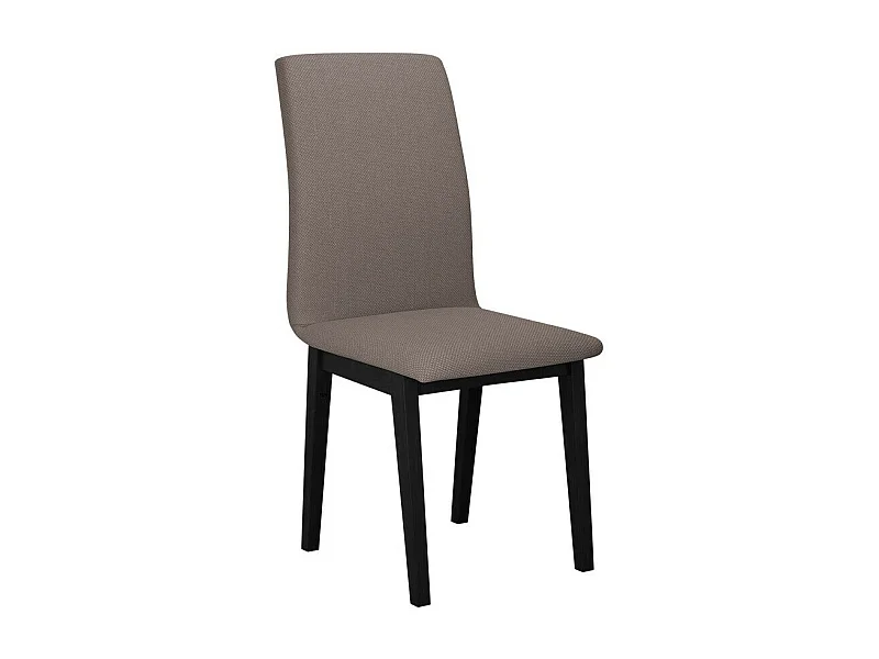 Silla Victorville 268, Negro|De color marrón claro, 90x43x40cm, Tapiz, De madera, Madera