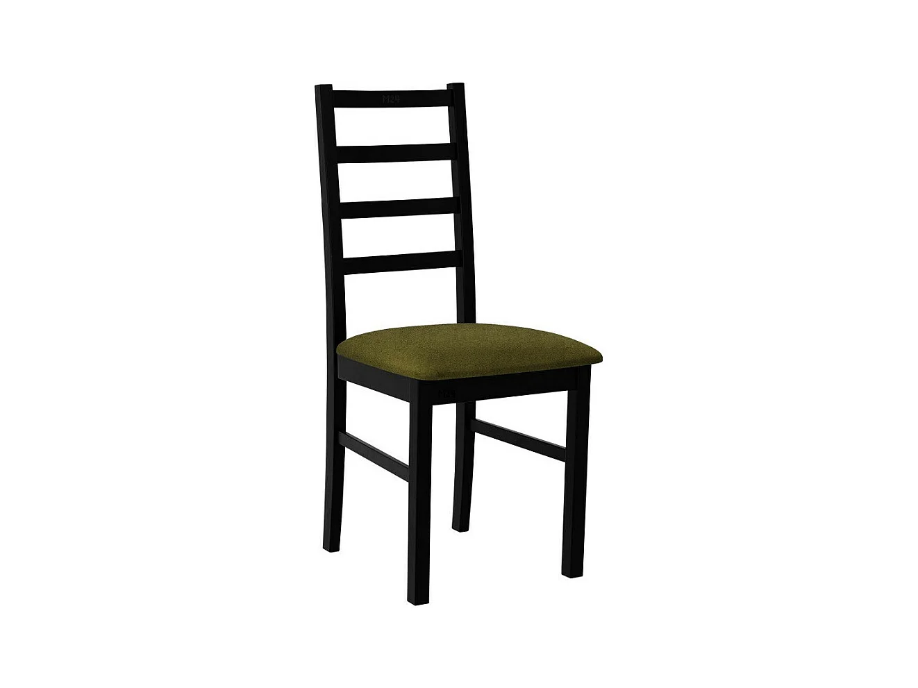 Chaise Victorville 171, Vert|Noir, 94x43x49cm, Tapisserie, En bois, Bois