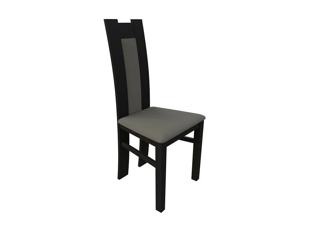 Chaise Sparks 109, 96x46x40cm, Faux cuir, En bois, Bois