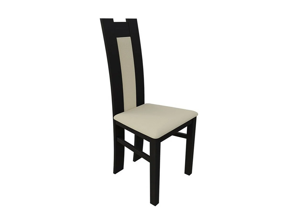 Chaise Sparks 109, 96x46x40cm, Faux cuir, En bois, Bois