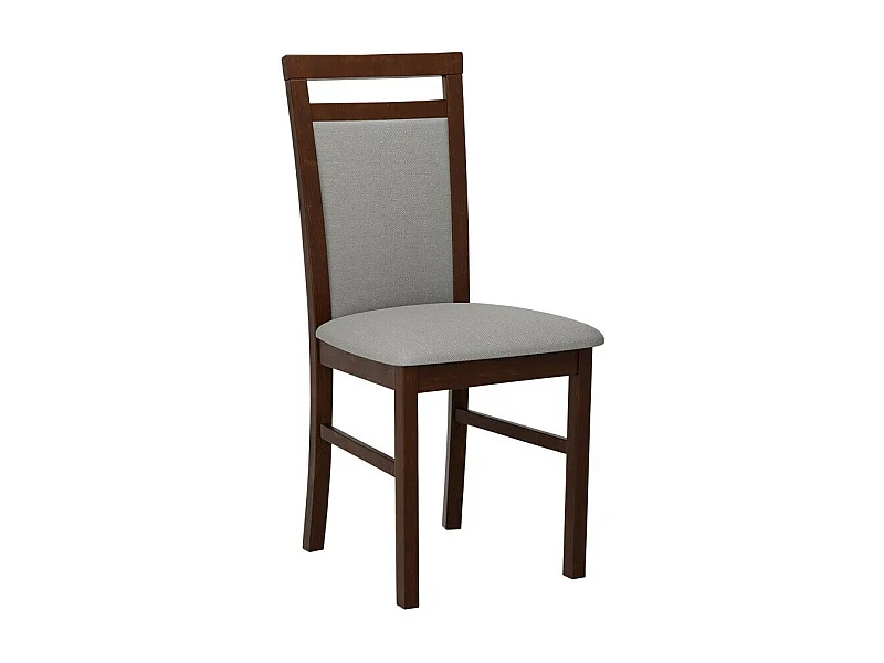 Silla Victorville 154, Nuez|Gris claro, 93x43x40cm, Tapiz, De madera, Madera