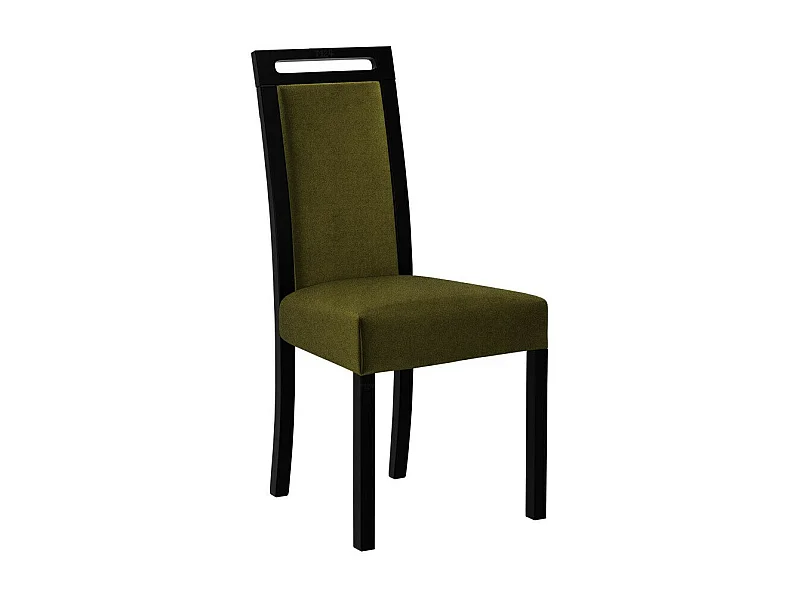 Silla Victorville 162, Verde|Negro, 96x45x41cm, Tapiz, De madera, Madera