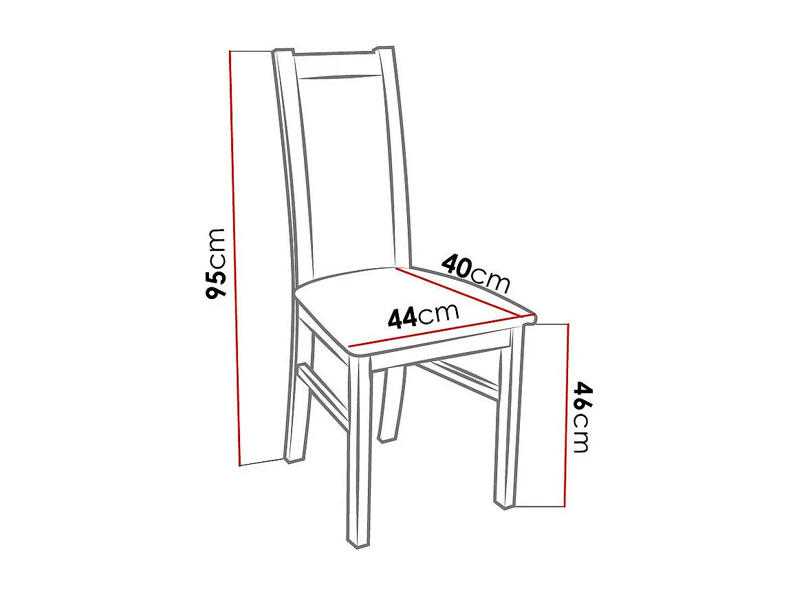 Chaise Sparks 116, Sonoma chêne|Gris, 95x44x40cm, Tapisserie, En bois, Bois