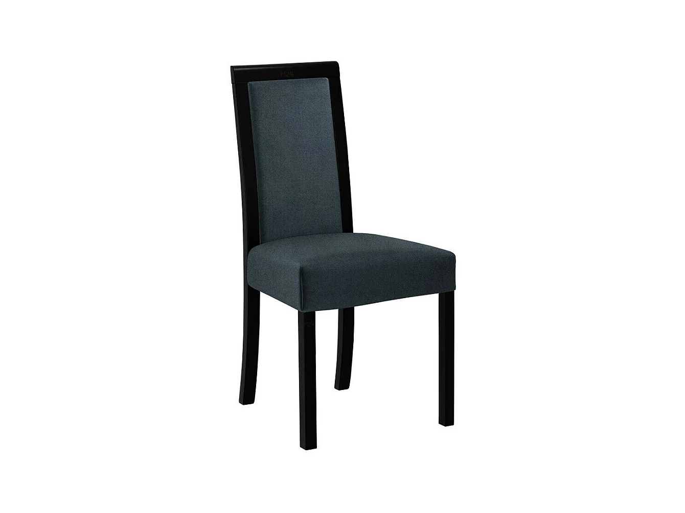 Chaise Victorville 161, Noir|Gris, 93x45x41cm, Tapisserie, En bois, Bois