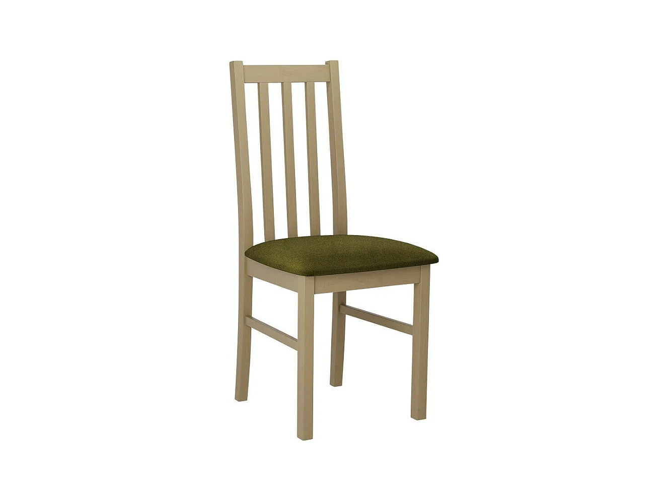 Chaise Victorville 141, Sonoma chêne|Vert, 94x43x49cm, Tapisserie, En bois, Bois