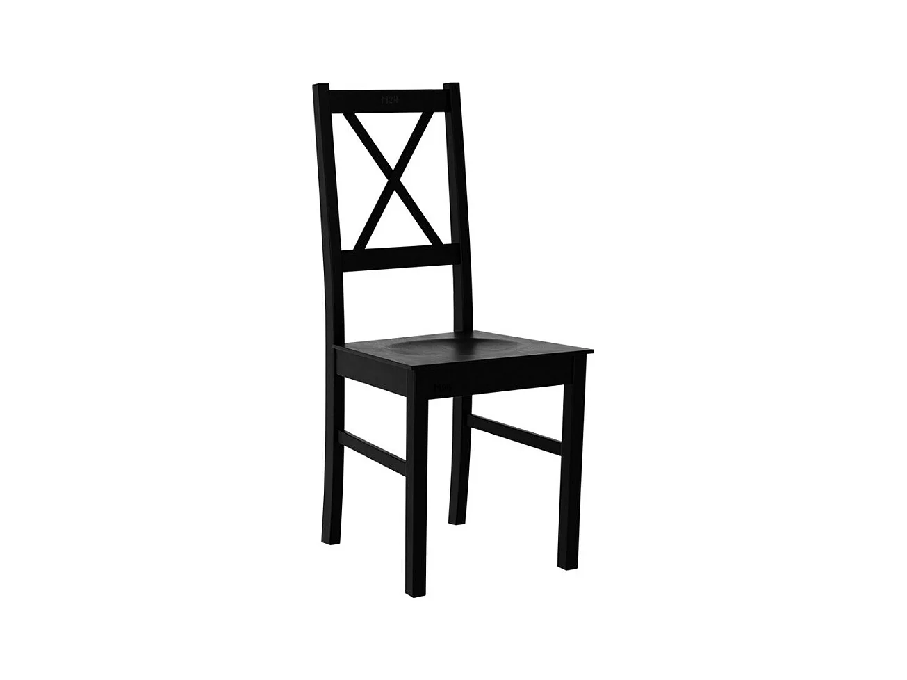 Chaise Victorville 137, Noir, 94x43x49cm, Bois, En bois, Mobilier déjà assemblé