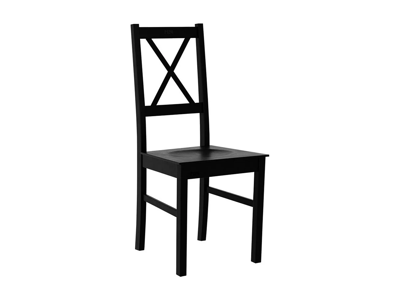 Silla Victorville 137, Negro, 94x43x40cm, Madera, De madera, Muebles ya montados