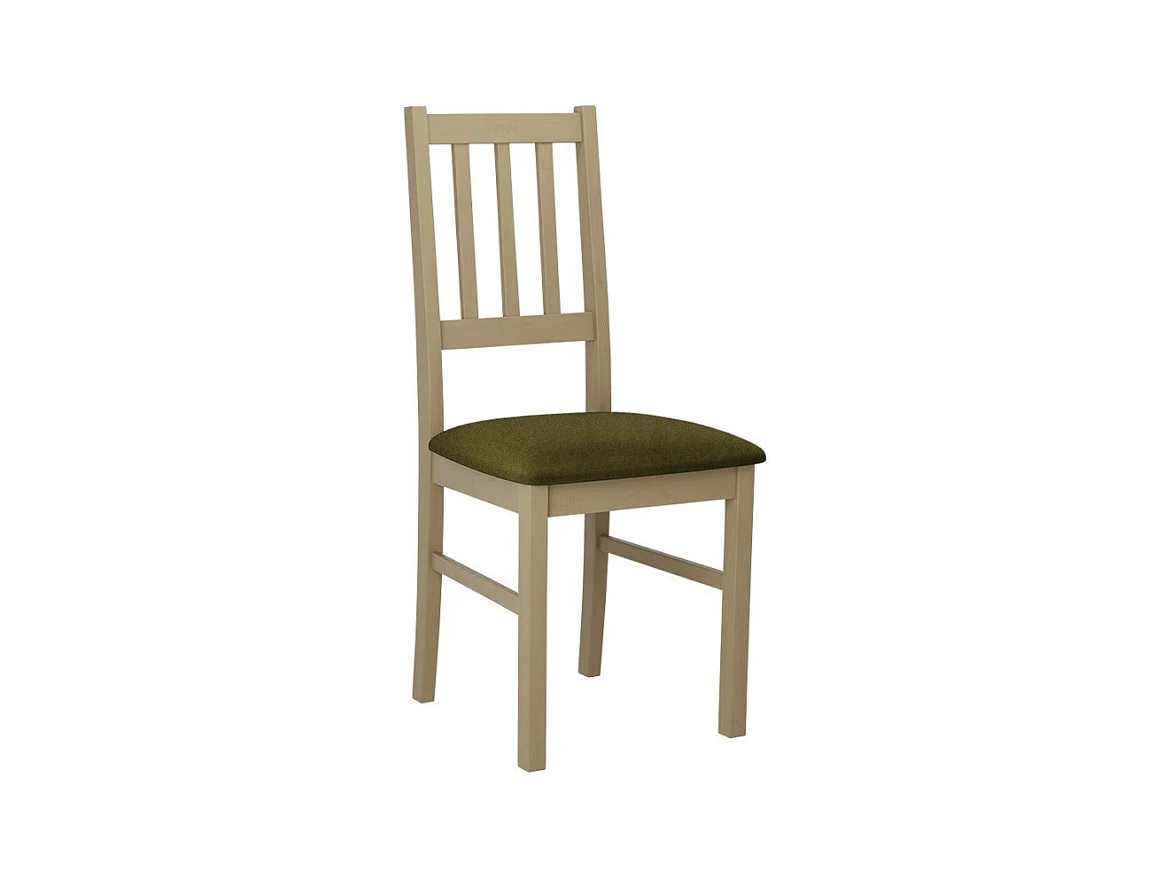 Chaise Victorville 146, Sonoma chêne|Vert, 94x43x40cm, Tapisserie, En bois, Bois