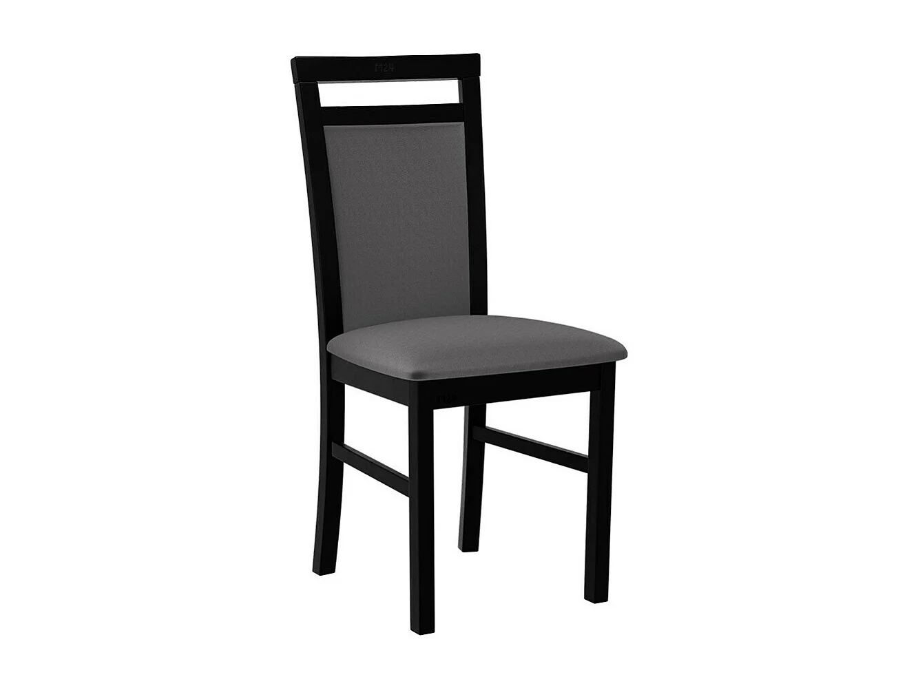 Silla Victorville 154, Negro|Gris, 93x43x40cm, Tapiz, De madera, Madera