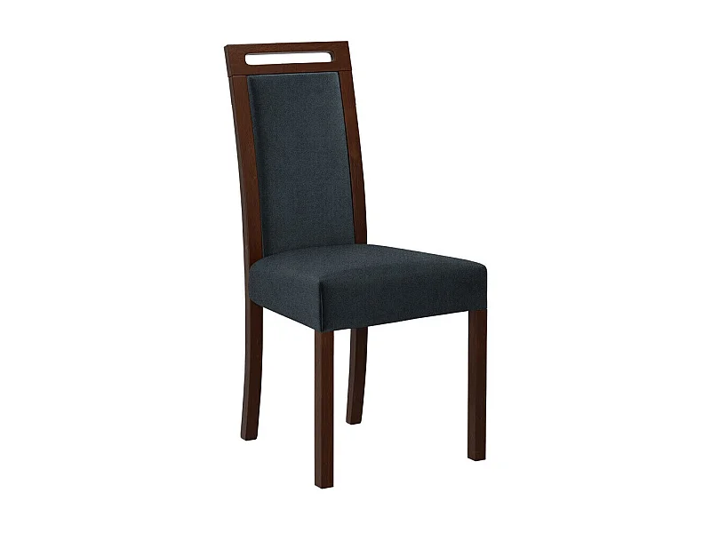 Silla Victorville 162, Nuez|Gris, 96x45x41cm, Tapiz, De madera, Madera