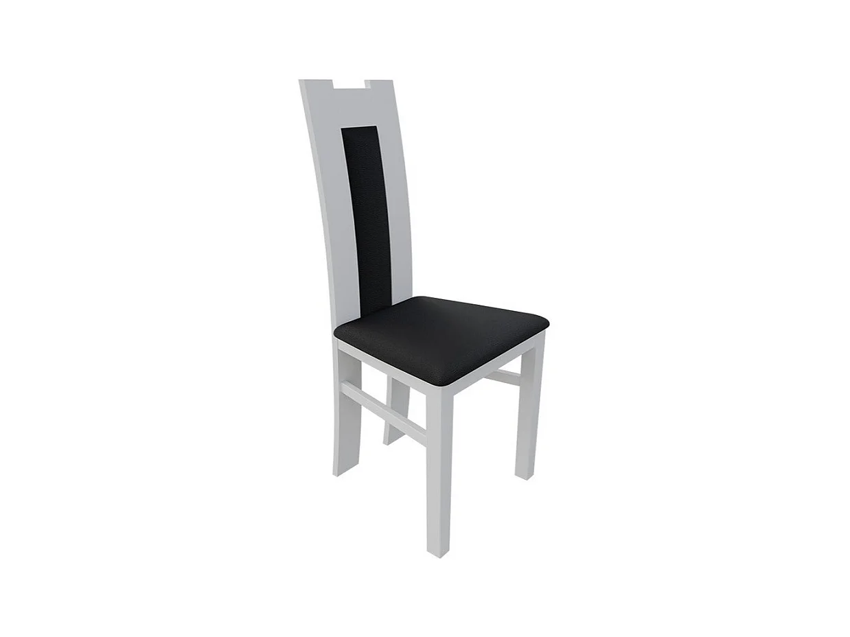 Chaise Sparks 109, 96x46x40cm, Faux cuir, En bois, Bois