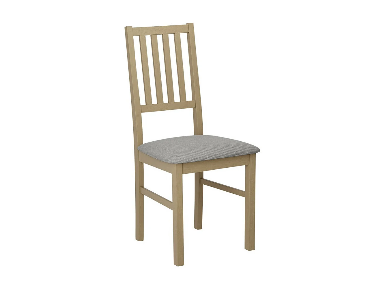 Chaise Victorville 170, Gris clair|Sonoma chêne, 90x43x49cm, Tapisserie, En bois, Bois