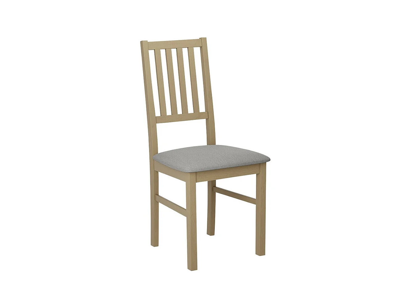 Silla Victorville 170, Gris claro|Roble Sonoma, 90x43x49cm, Tapiz, De madera, Madera