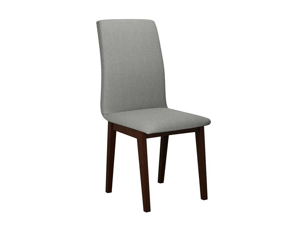 Chaise Victorville 268, Gris clair|Noix, 90x43x51cm, Tissu, En bois, Bois