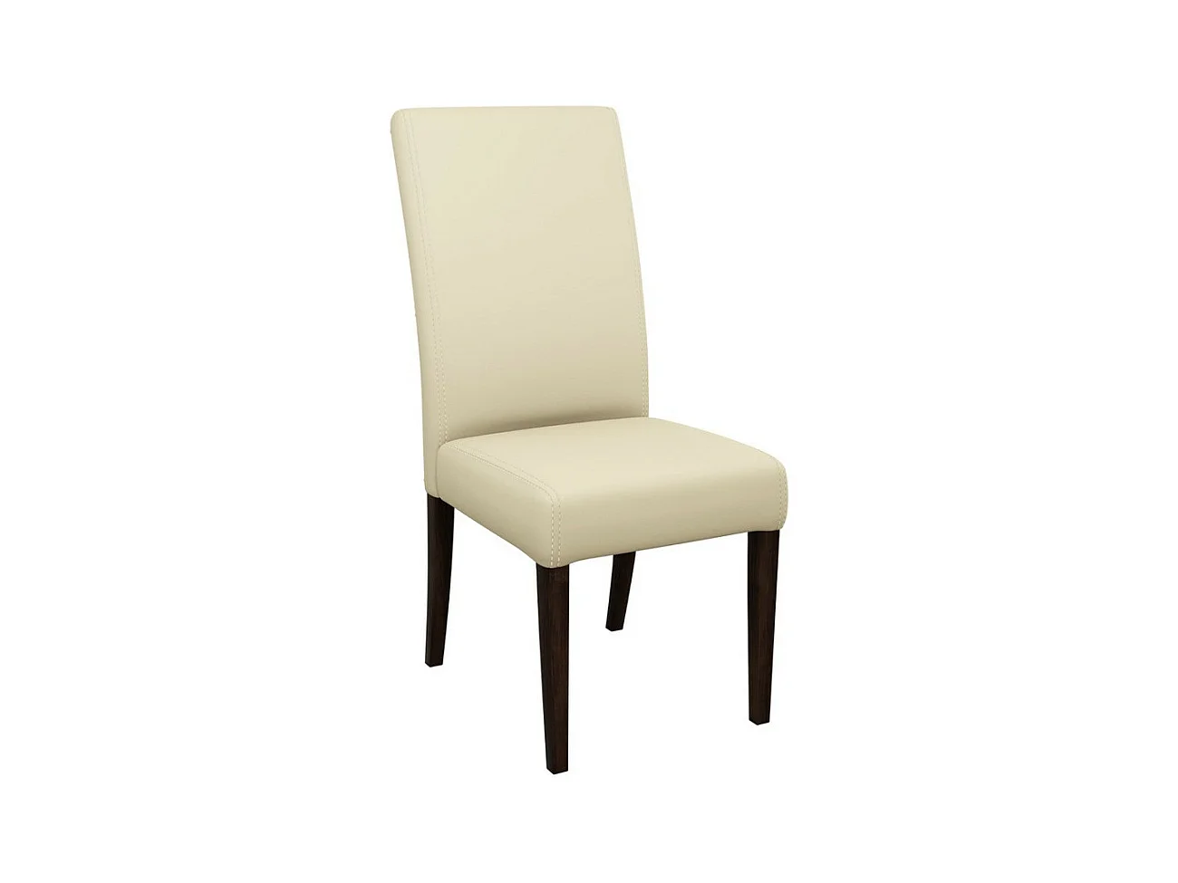 Chaise Sparks 184, Noix|Crème, 105x45x42cm, Faux cuir, En bois, Bois