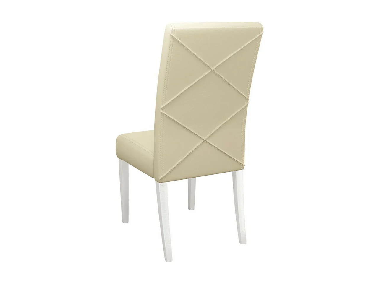 Chaise Sparks 184, Crème|Blanc, 105x45x42cm, Faux cuir, En bois, Bois