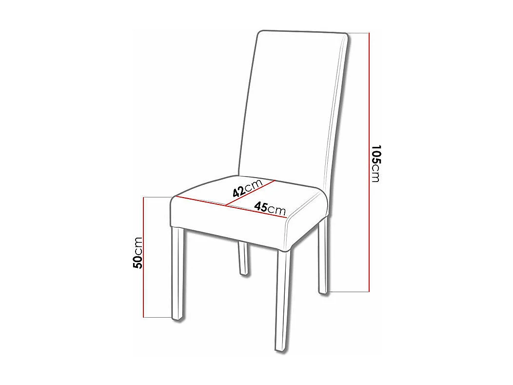 Chaise Sparks 184, Crème|Blanc, 105x45x42cm, Faux cuir, En bois, Bois