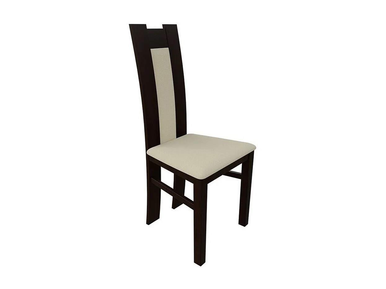 Chaise Sparks 109, 96x46x40cm, Faux cuir, En bois, Bois