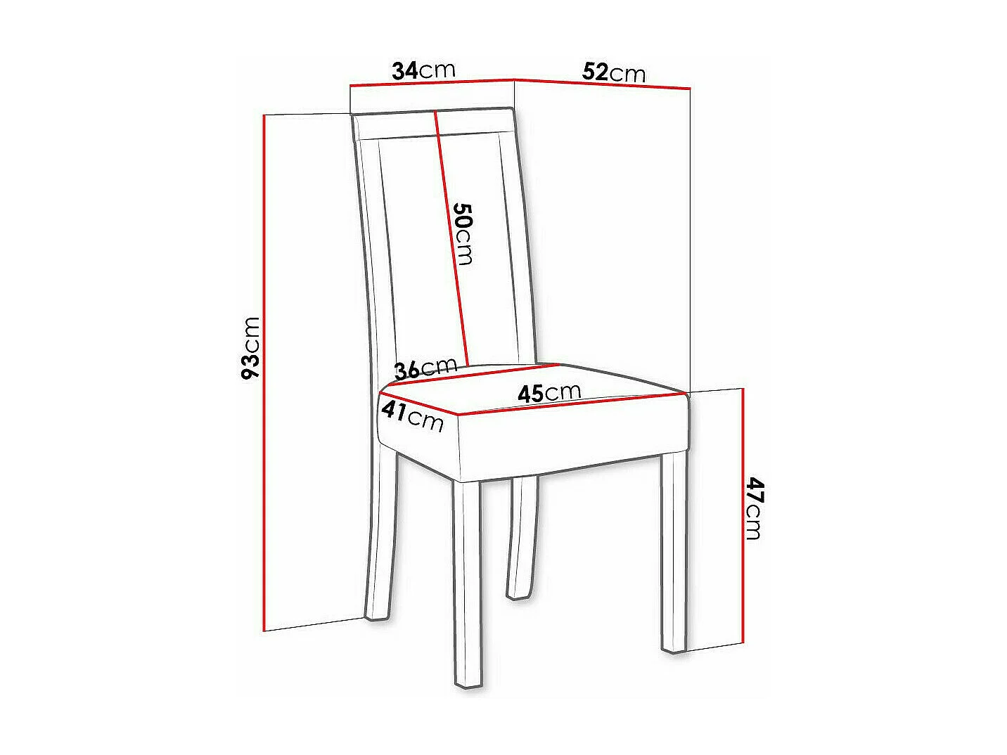 Chaise Victorville 161, Gris clair|Noir, 93x45x41cm, Tapisserie, En bois, Bois