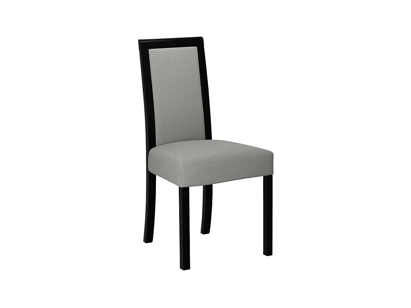 Silla Victorville 161, Gris claro|Negro, 93x45x41cm, Tapiz, De madera, Madera