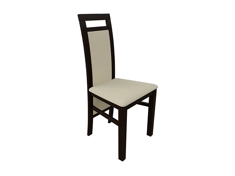 Chaise Sparks 100, 97x46x40cm, Faux cuir, En bois, Bois