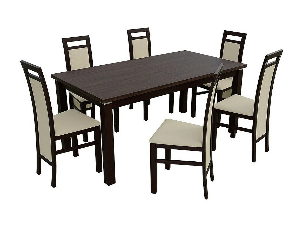 Silla Sparks 100, 97x46x40cm, Cuero ecológico, De madera, Madera