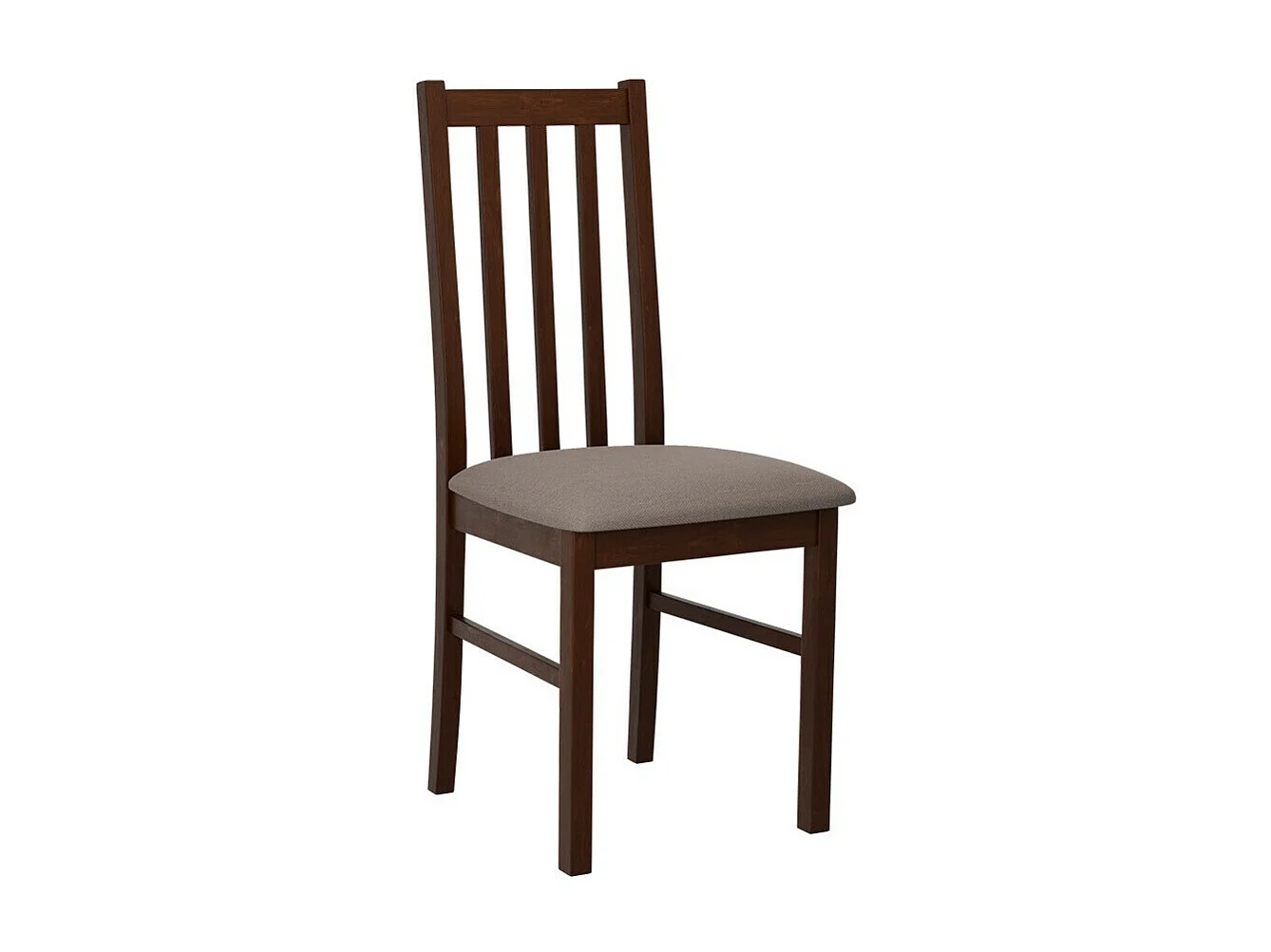 Chaise Victorville 141, Noix|Brun clair, 94x43x49cm, Tapisserie, En bois, Bois