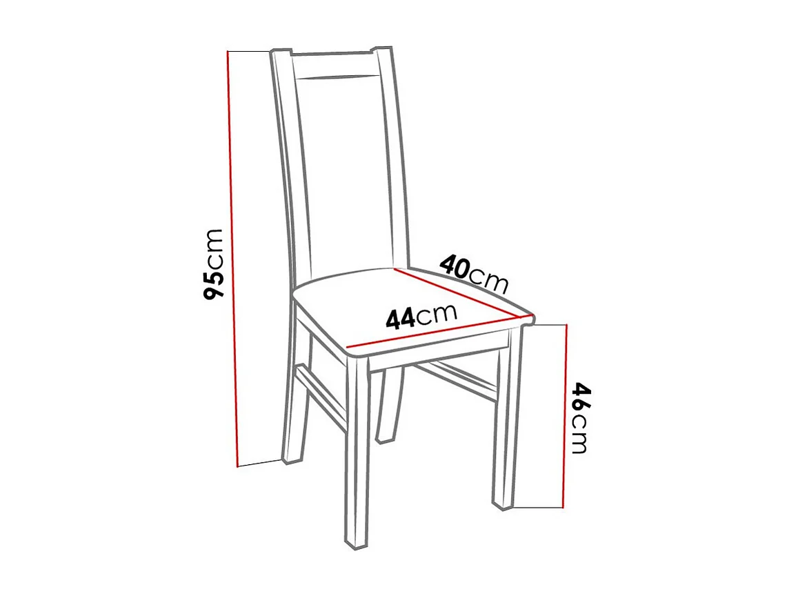 Chaise Sparks 116, Blanc|Gris, 95x44x40cm, Faux cuir, En bois, Bois