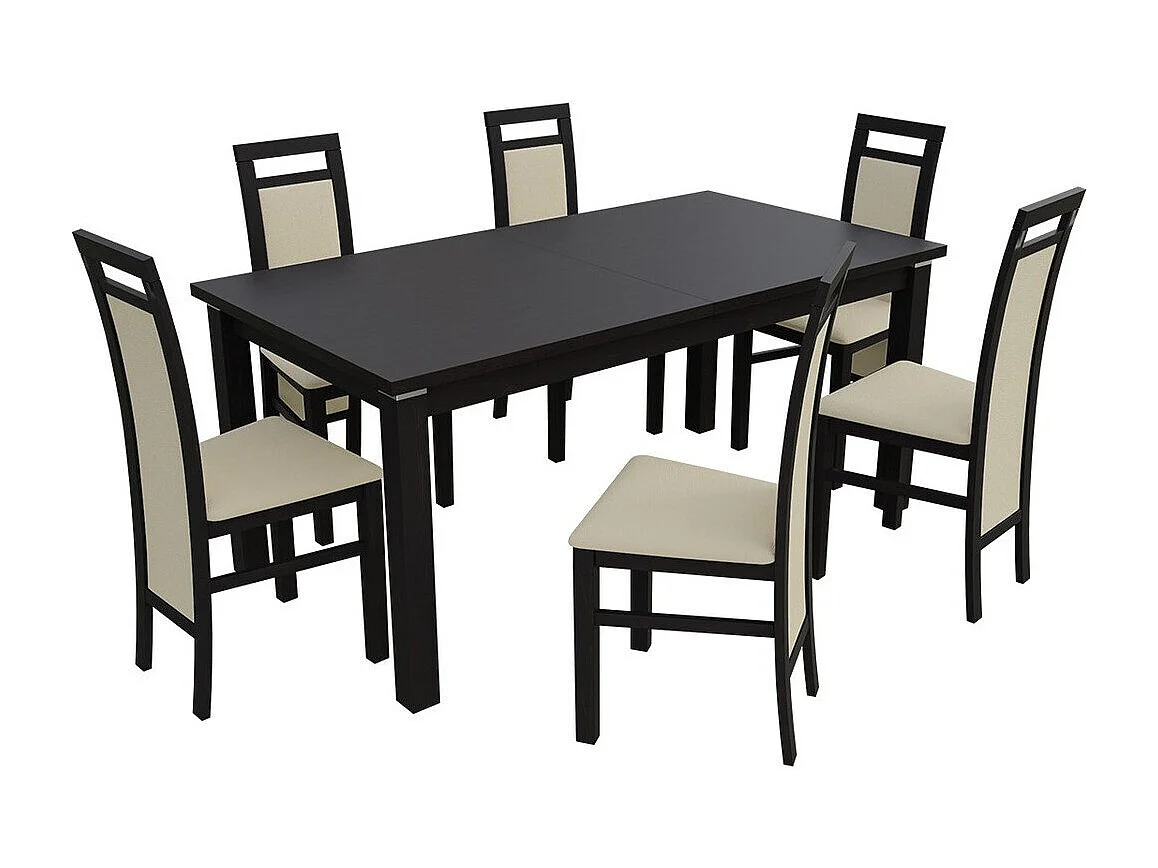 Silla Sparks 100, 97x46x40cm, Cuero ecológico, De madera, Madera