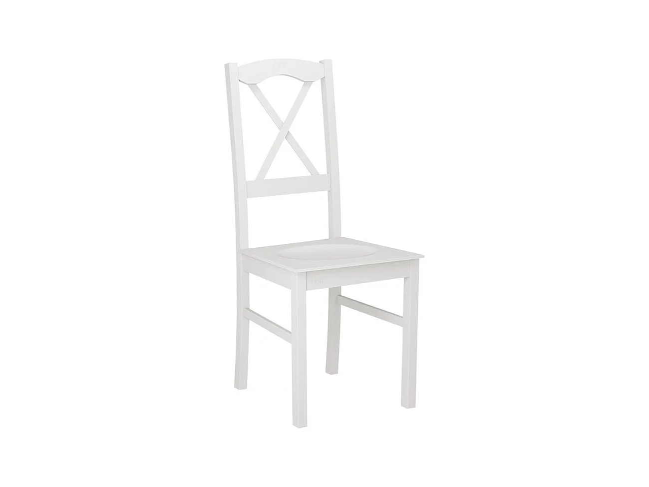 Silla Victorville 138, Blanco, 91x43x40cm, Madera, De madera, Muebles ya montados