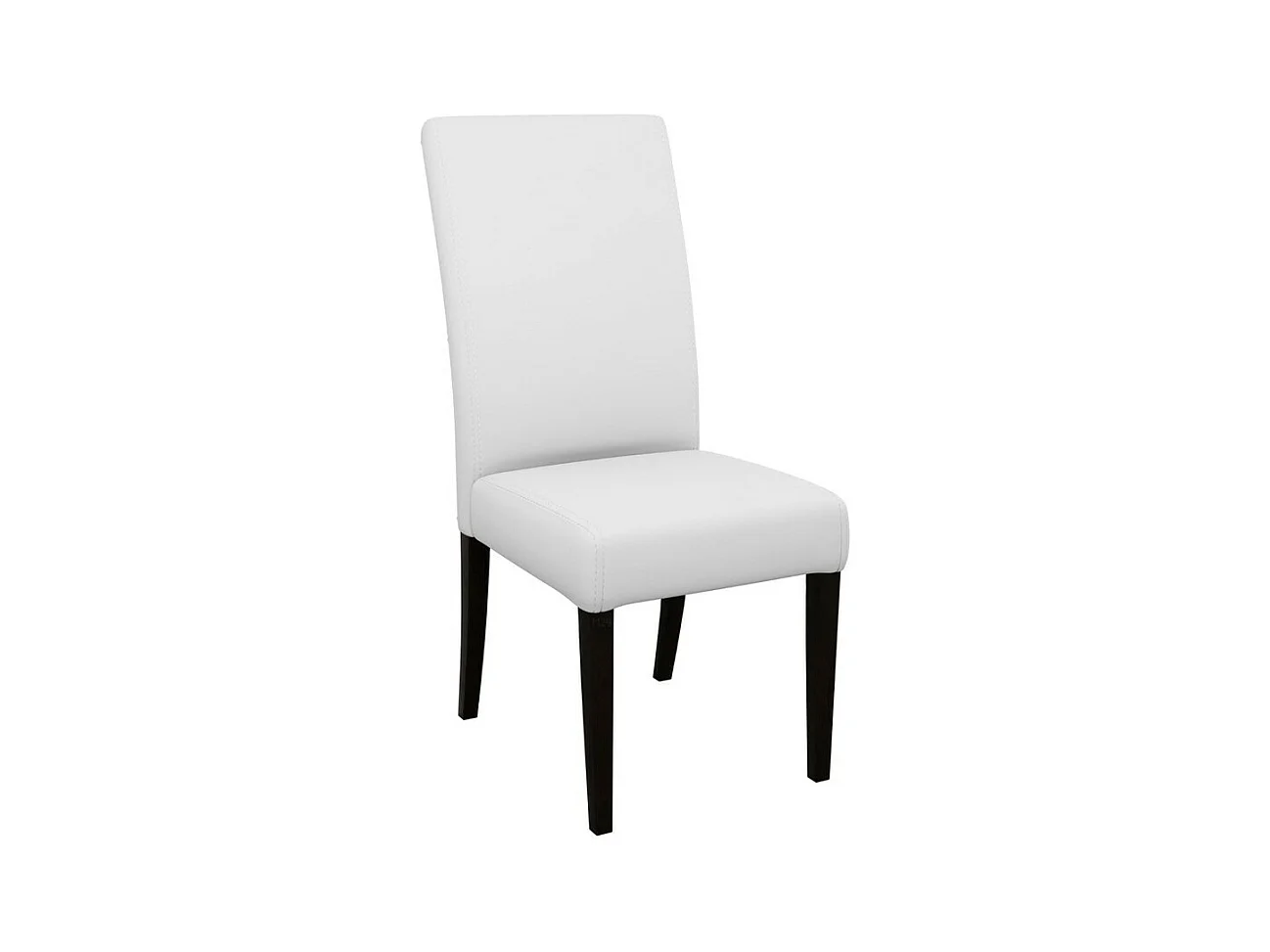 Silla Sparks 184, Blanco|Wengué, 105x45x42cm, Cuero ecológico, De madera, Madera
