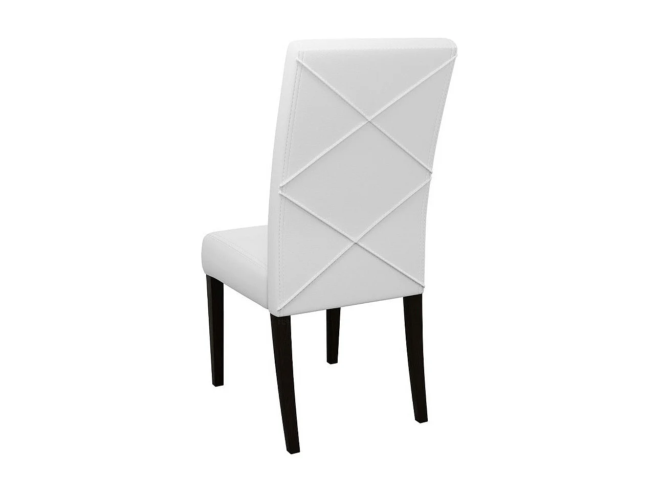 Silla Sparks 184, Blanco|Wengué, 105x45x42cm, Cuero ecológico, De madera, Madera