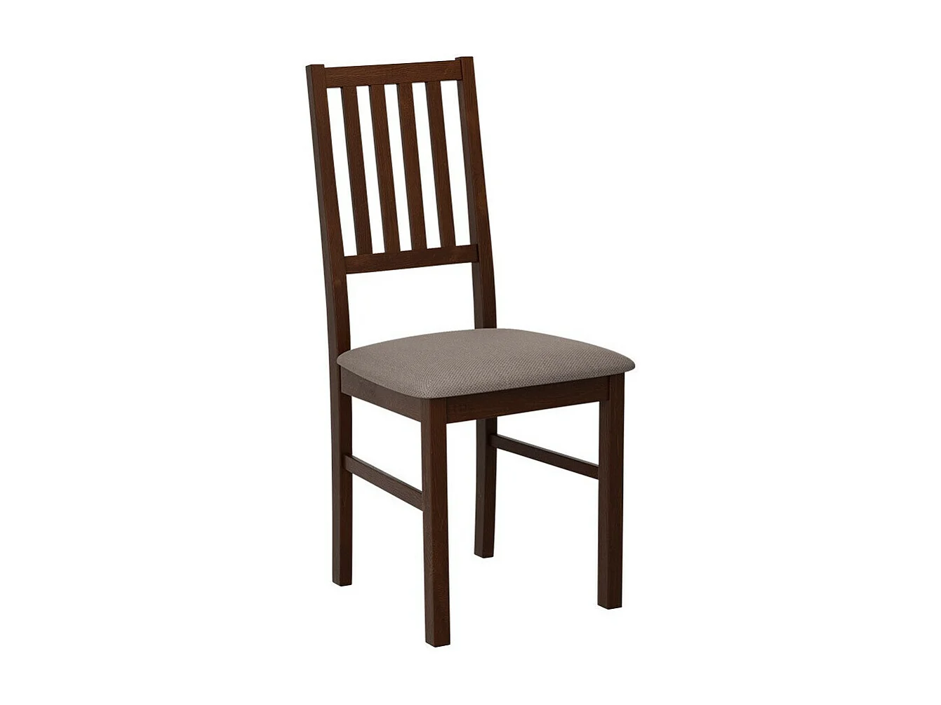 Chaise Victorville 170, Brun clair|Noix, 90x43x49cm, Tissu, En bois, Bois