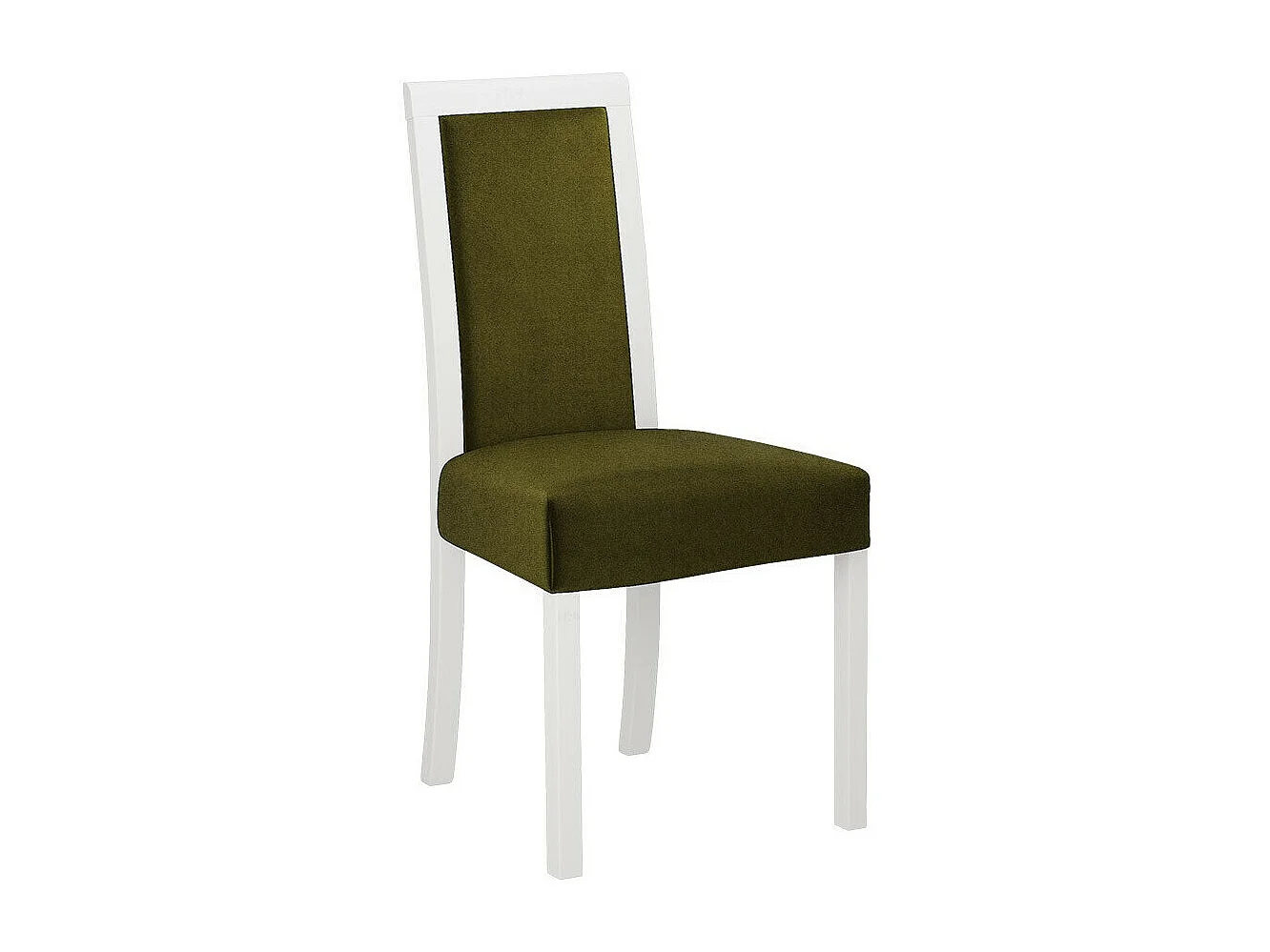 Chaise Victorville 161, Vert|Blanc, 93x45x41cm, Tapisserie, En bois, Bois