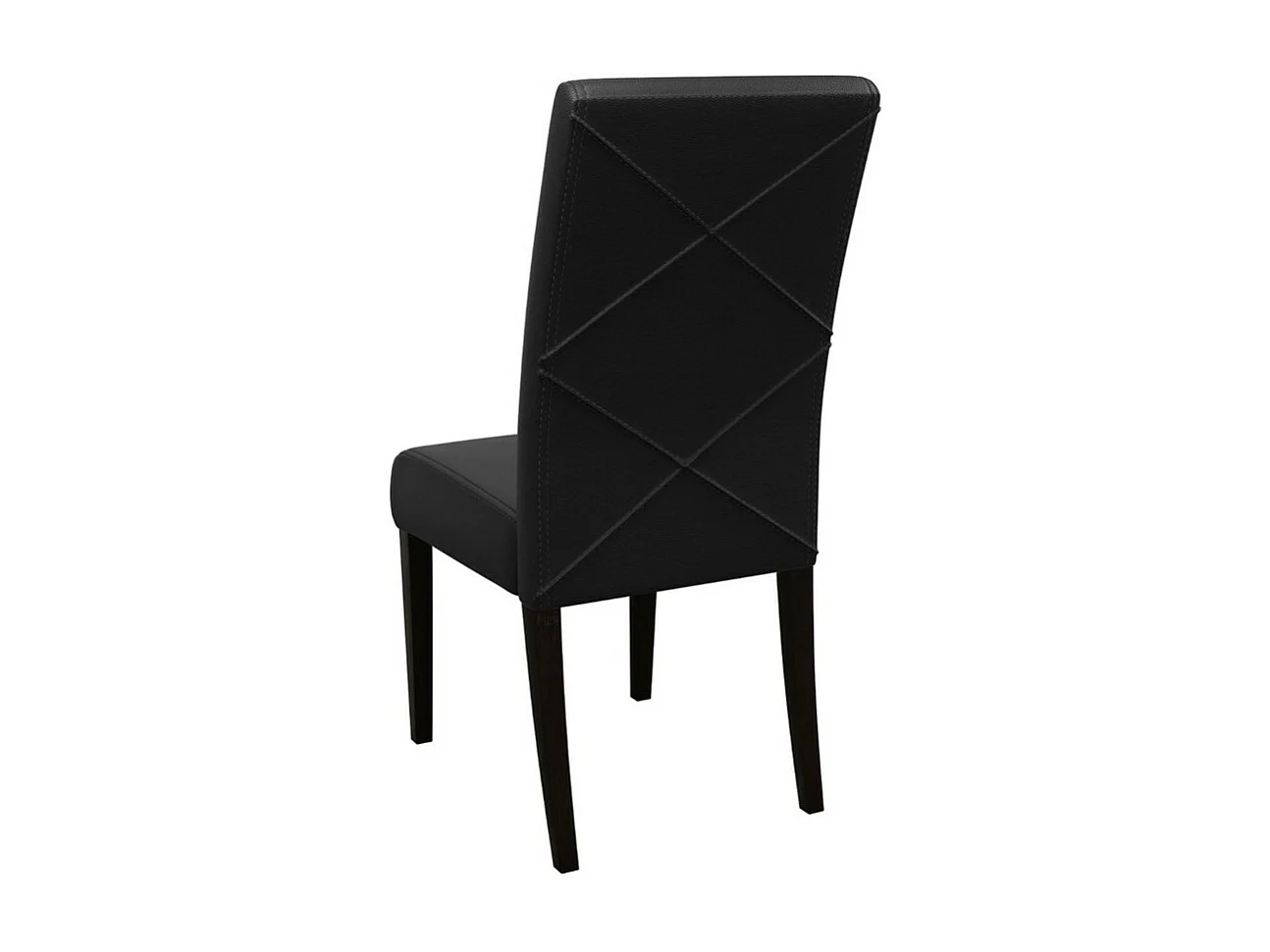 Silla Sparks 184, Negro|Wengué, 105x45x42cm, Cuero ecológico, De madera, Madera