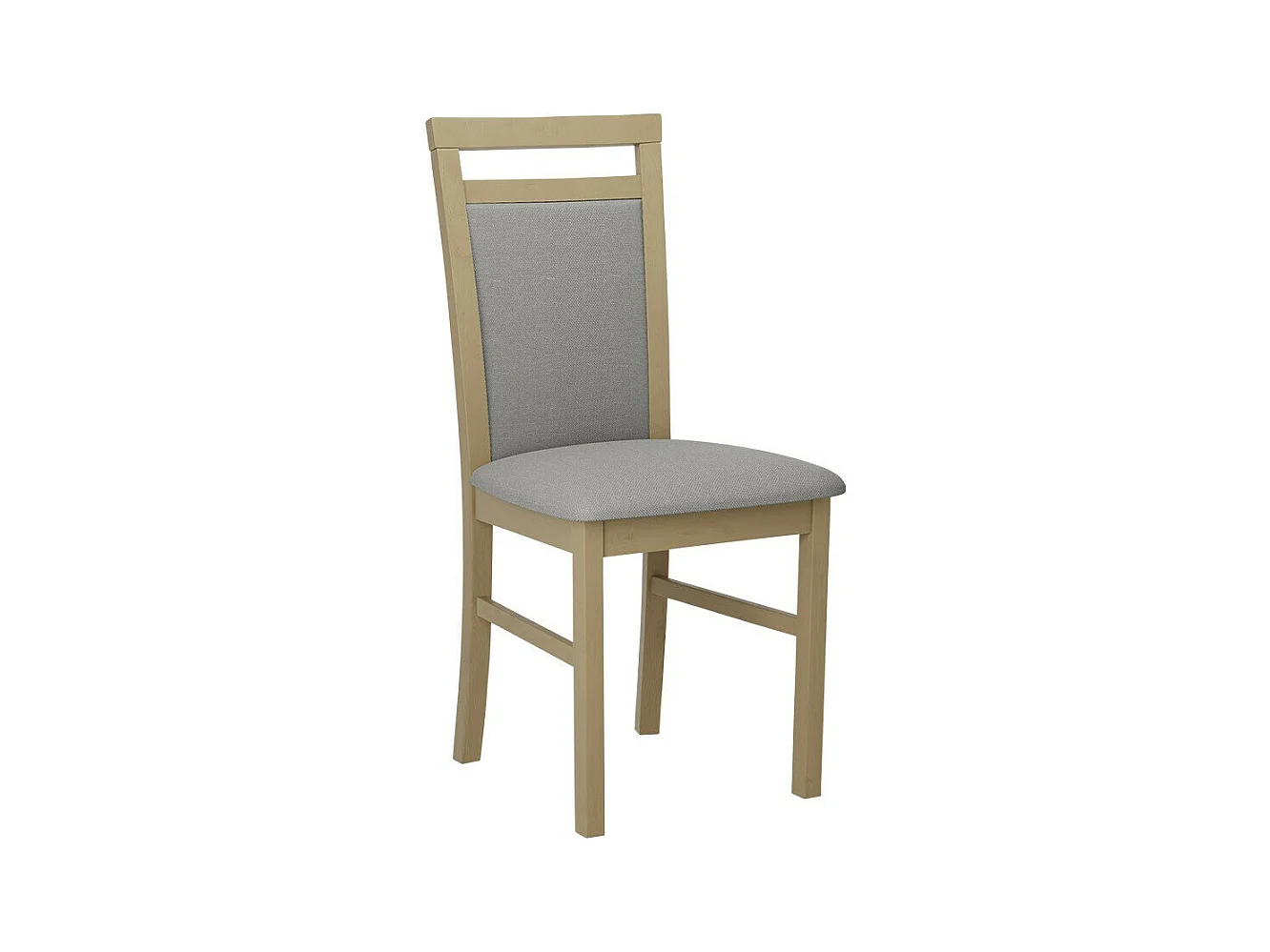 Chaise Victorville 154, Sonoma chêne|Gris clair, 93x43x40cm, Tapisserie, En bois, Bois