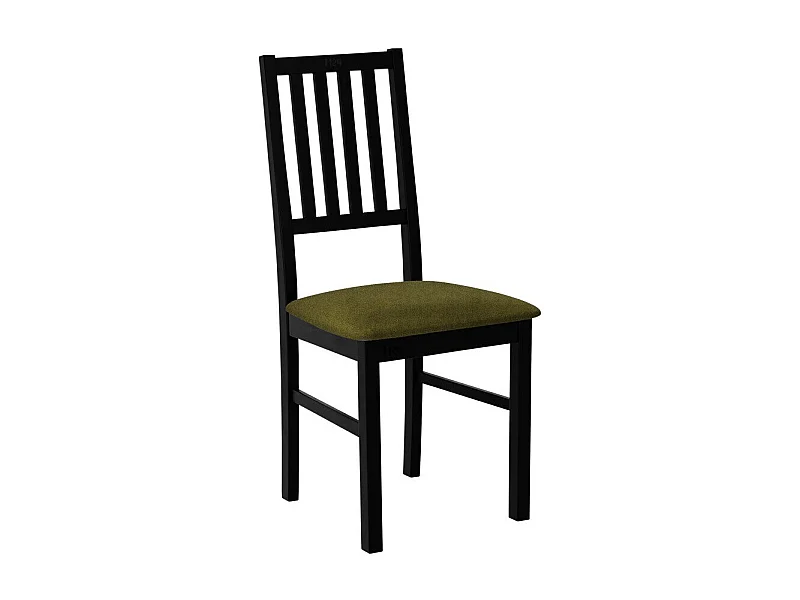 Silla Victorville 170, Verde|Negro, 90x43x49cm, Tapiz, De madera, Madera