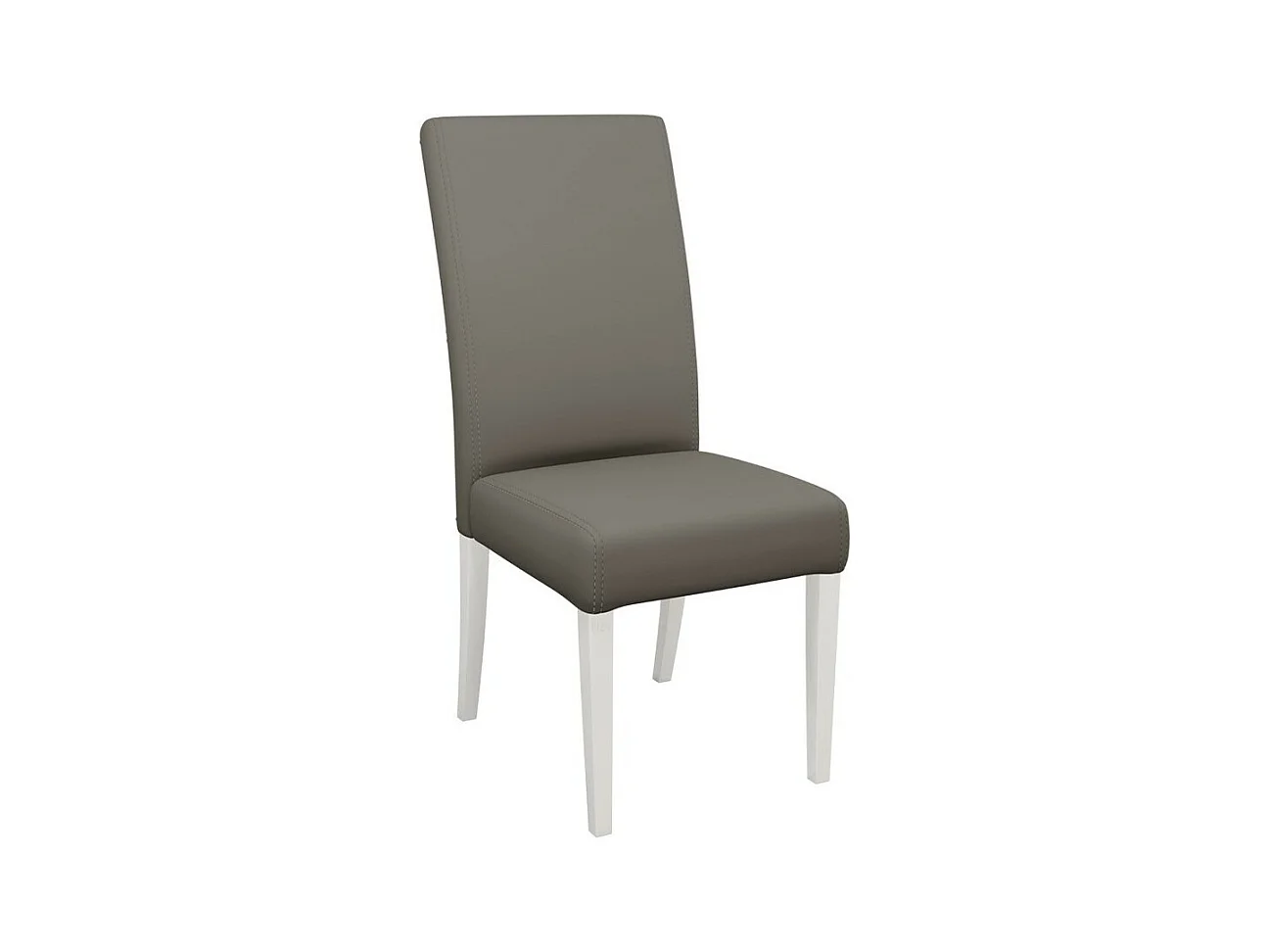 Chaise Sparks 184, Marron|Blanc, 105x45x42cm, Faux cuir, En bois, Bois