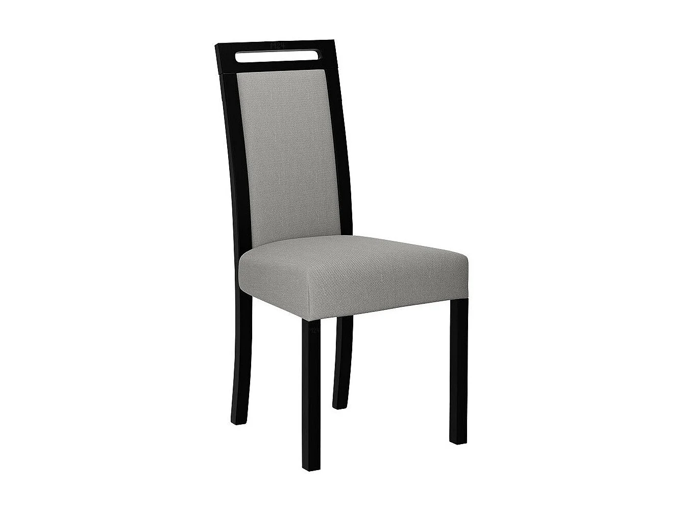 Silla Victorville 162, Gris claro|Negro, 96x45x41cm, Tapiz, De madera, Madera