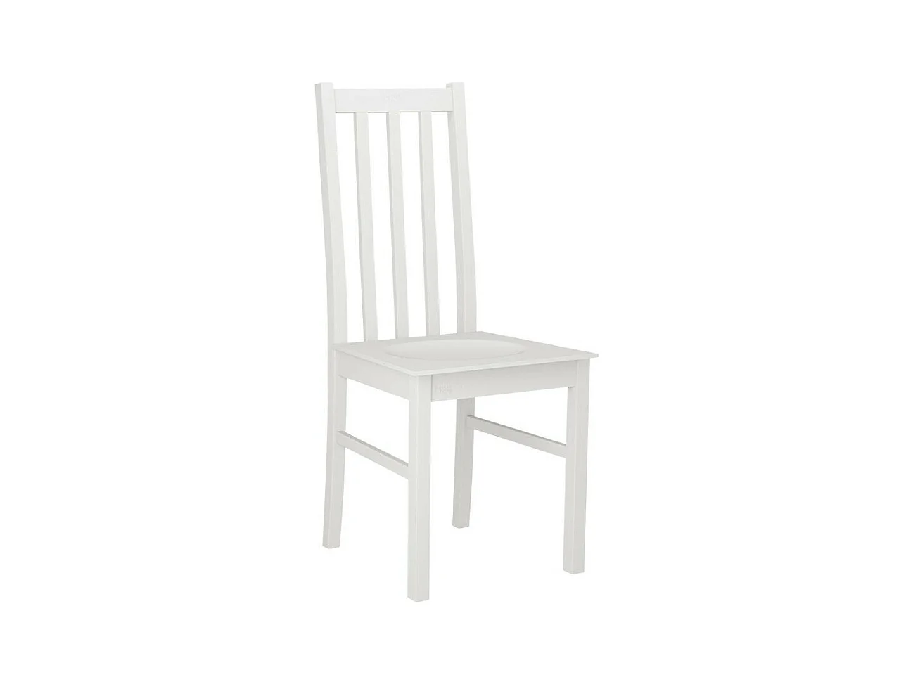 Silla Victorville 115, Blanco, 94x43x40cm, Madera, De madera, Muebles ya montados