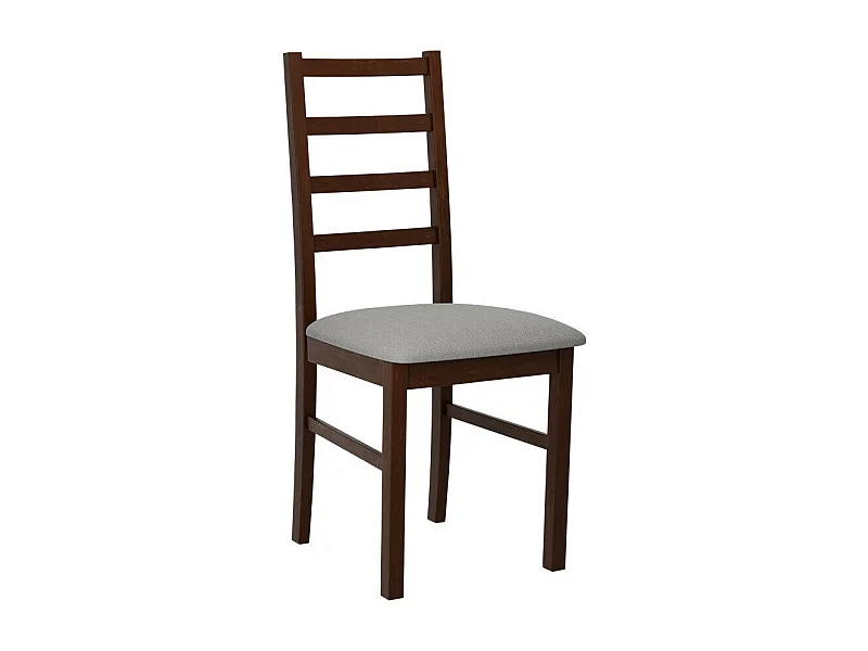 Silla Victorville 171, Gris claro|Nuez, 94x43x40cm, Tapiz, De madera, Madera