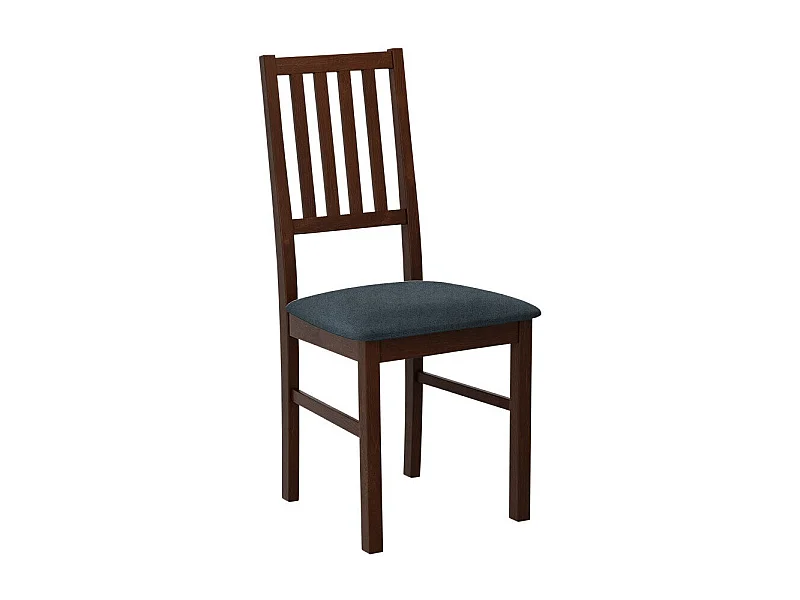 Silla Victorville 170, Nuez|Gris, 90x43x49cm, Tapiz, De madera, Madera